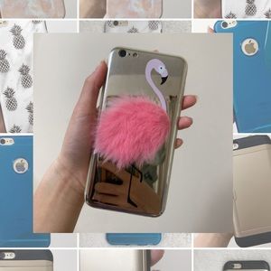 pink flamingo mirror iphone 6S+ / 6+ case